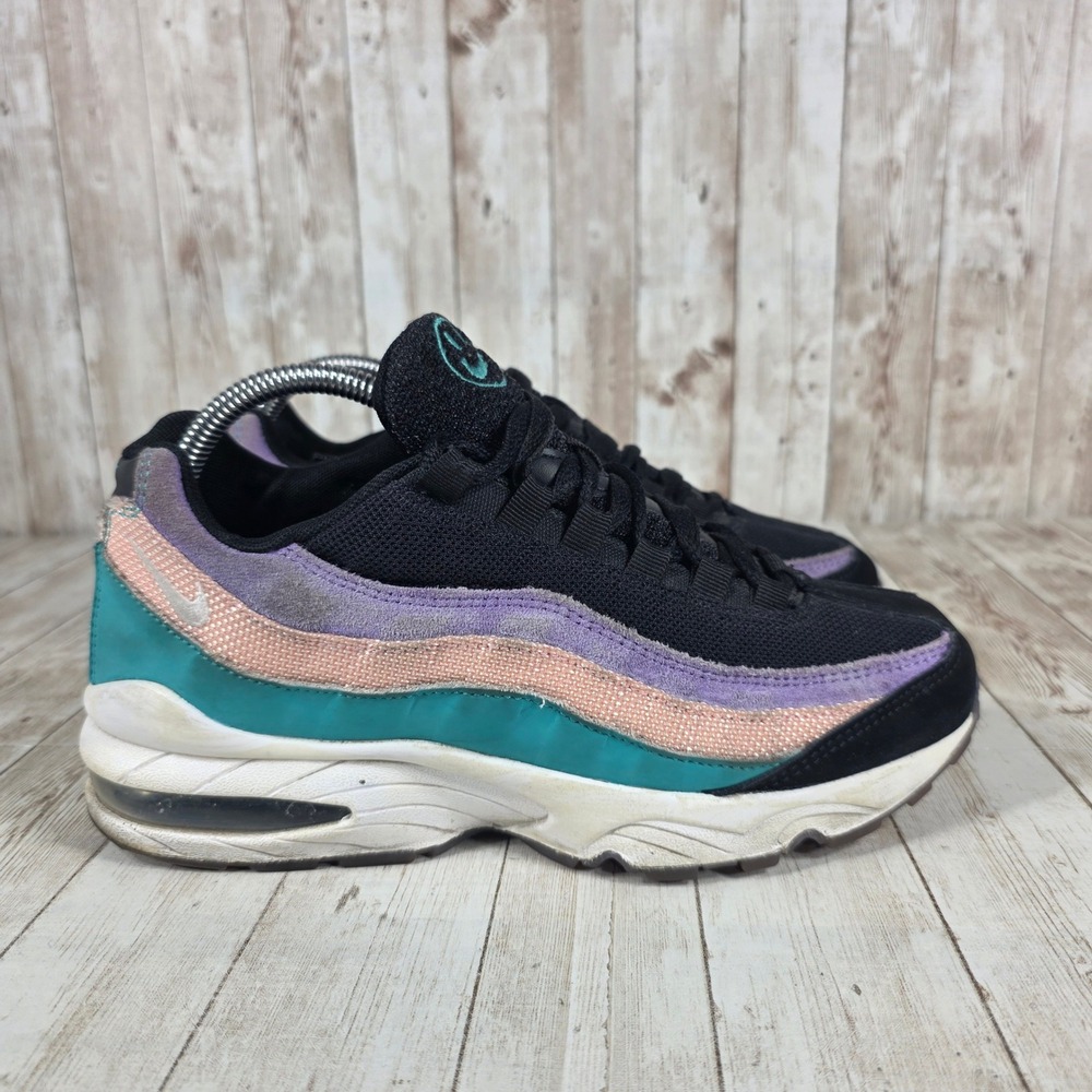 Nike Air Max 95 "Smiley Face" Women's Shoes Black Pink Teal Purple Size